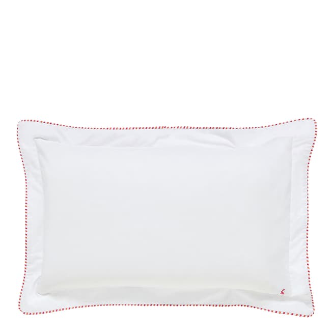 Joules Brightside Stripe Oxford Pillowcase, Chalk