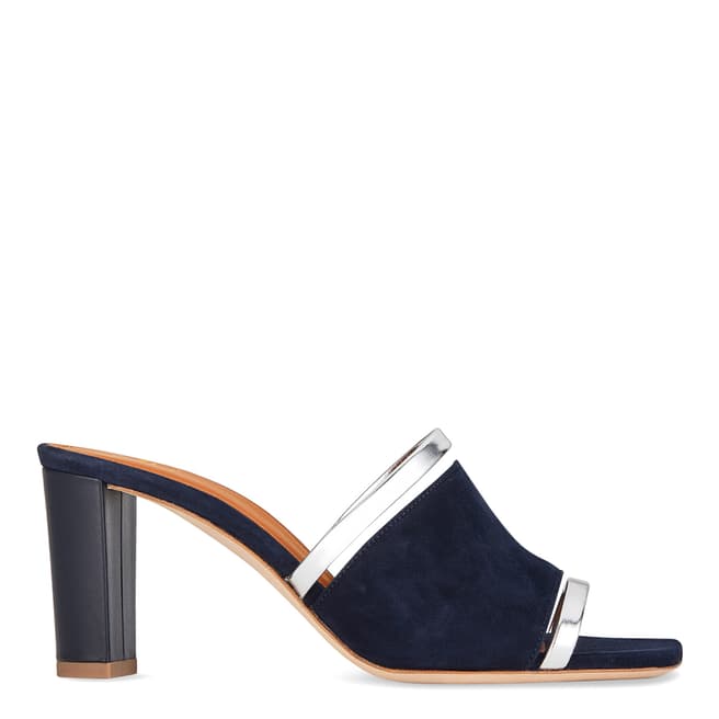 Malone Souliers Navy Demi Leather Mules