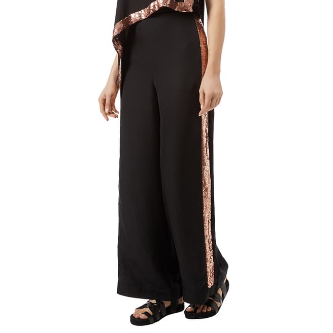 Temperley London Black Sycamore Silk Blend Trousers