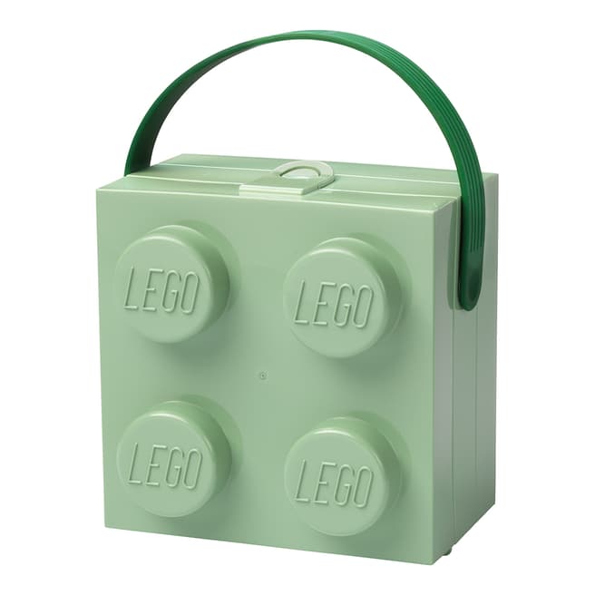 Lego Sand Green Lunch Box with Handle