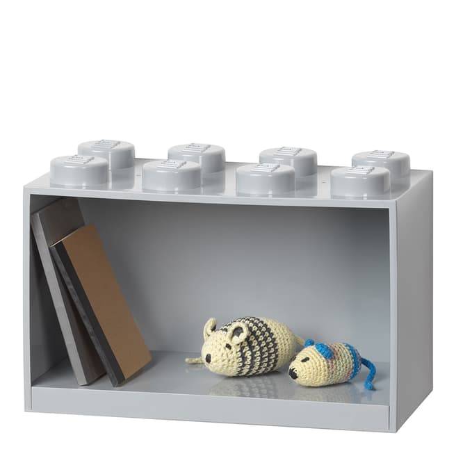 Lego Stone Grey 8 Brick Shelf