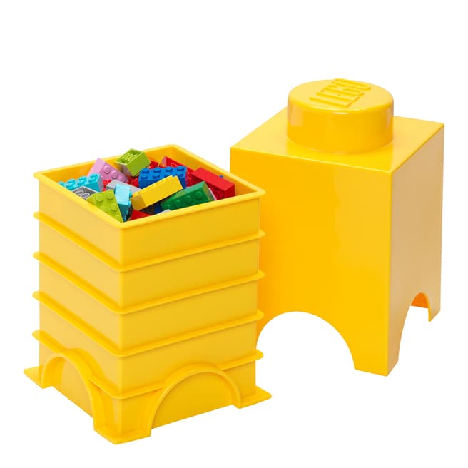 Lego Bright Yellow 1 Brick Storage Box