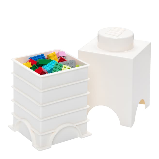 Lego White 1 Brick Storage Box