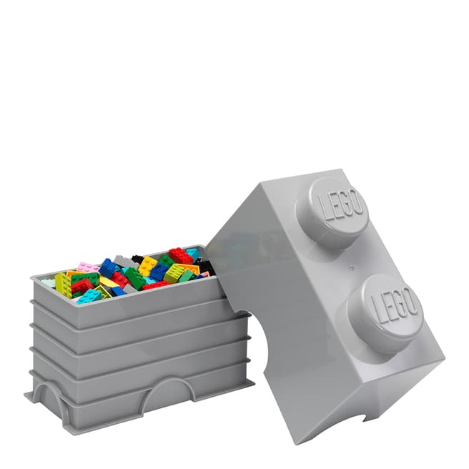 Lego Stone Grey 2 Brick Storage Box