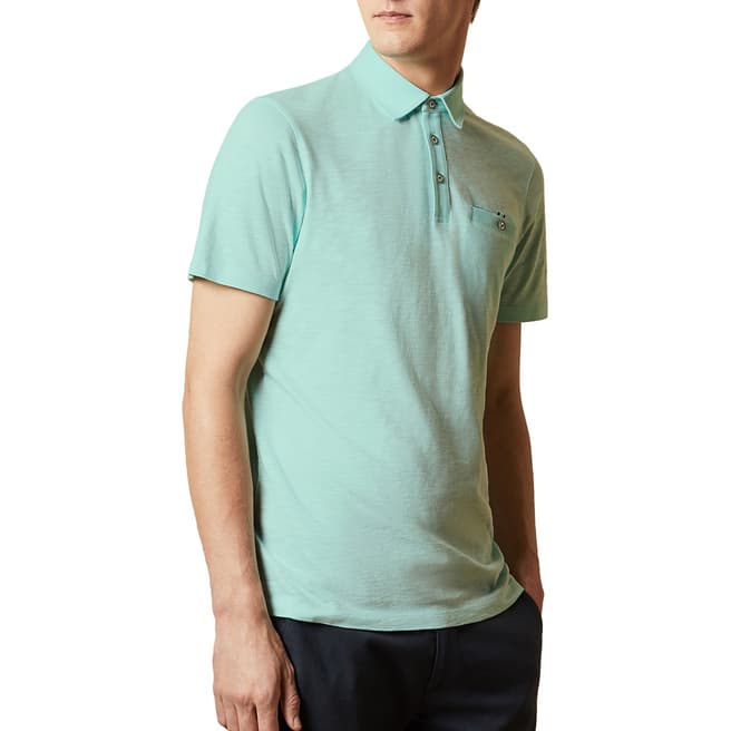 Ted Baker Mint Shakerr Cotton Polo Top