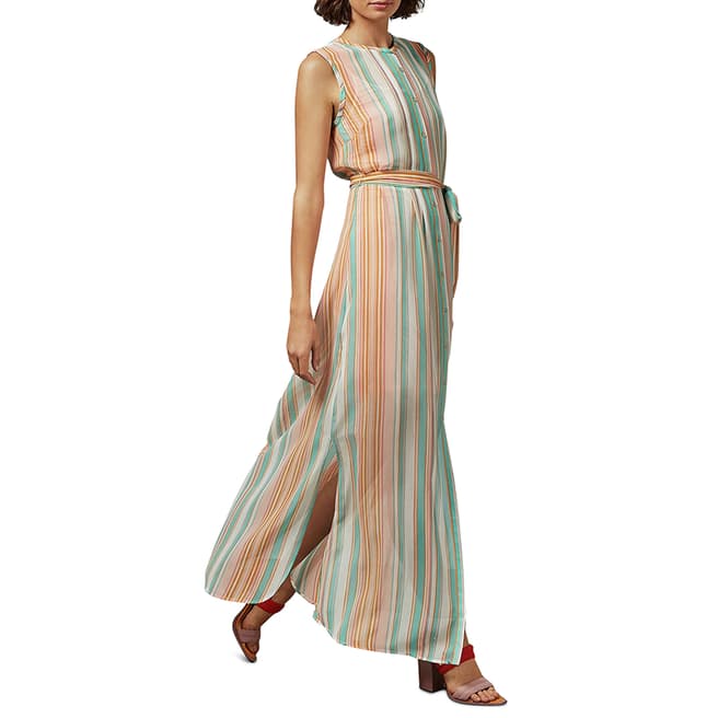 Ted Baker Multi Canpar Stripe Sleeveless Maxi Dress
