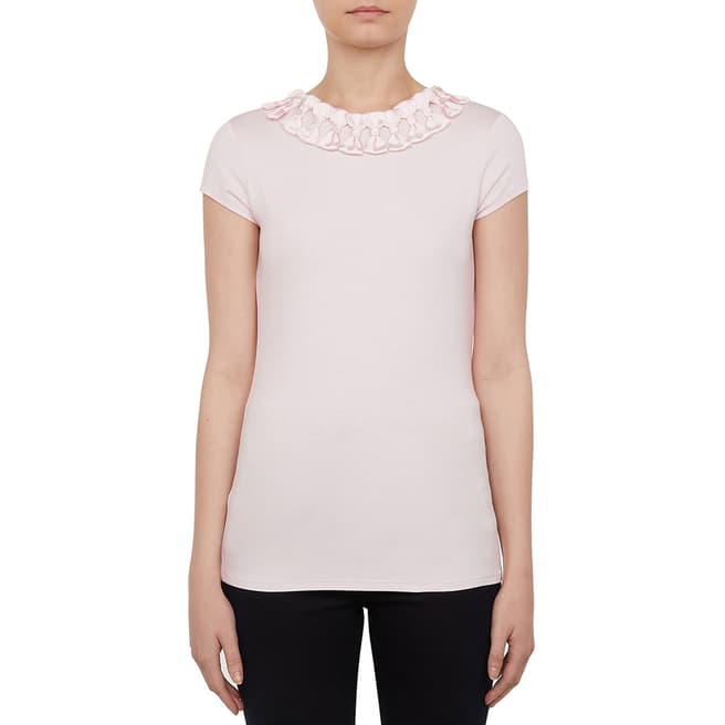 Ted Baker Pink Charre Bow Neck Detailed T-Shirt