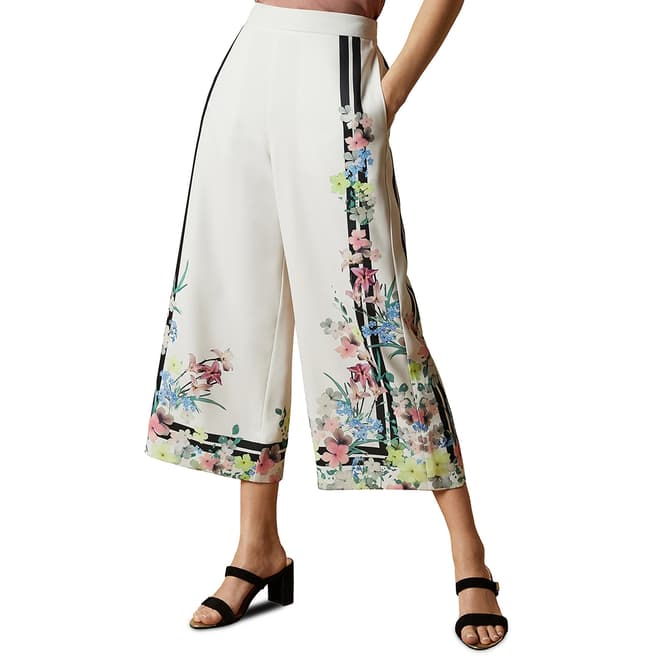 Ted Baker Ivory Giggi Floral Printed Culottes