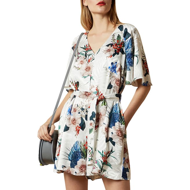 Ted Baker Ivory Lynnea Floral Swing Playsuit