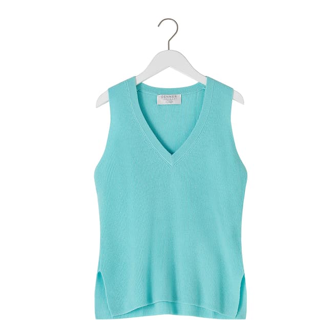 Denner Cashmere Turquoise Sleeveless Cashmere Top