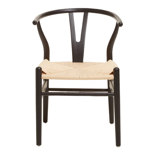 Fifty Five South Lyon Wishbone Matte Black Chair