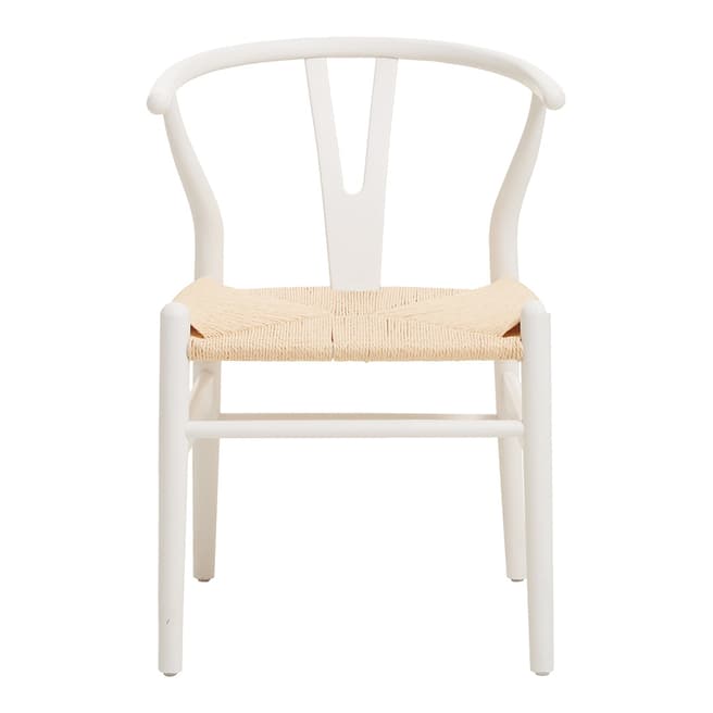 Fifty Five South Lyon Wishbone Antique White Chair