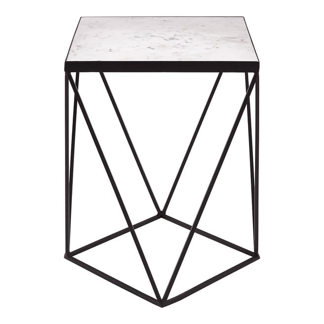 Fifty Five South Shalimar Square Black Finish Base Side Table
