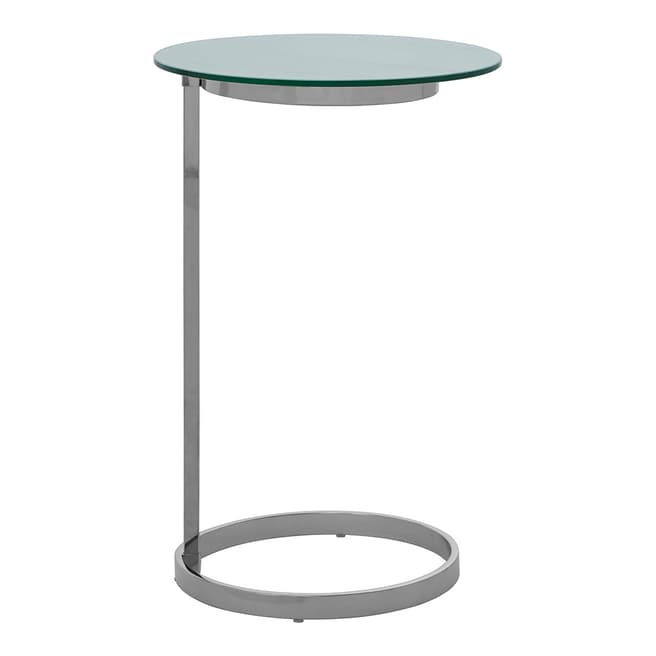 Fifty Five South Oria End Table With White Marble Effect Glass Top