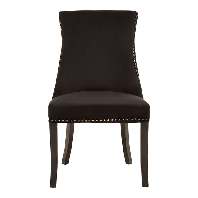 Fifty Five South Kensington Townhouse Black Velvet Dining Chair