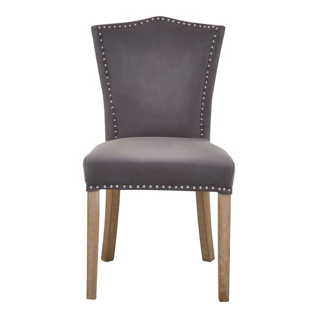 Fifty Five South Kensington Townhouse Grey Velvet Dining Chair