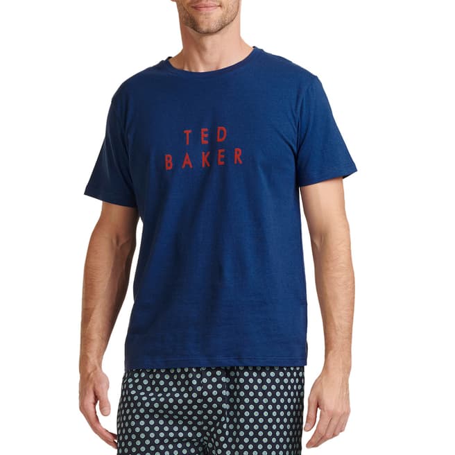 Ted Baker Sailor Blue/Sky Captain Brian T-Shirt And Woven Boxer Set