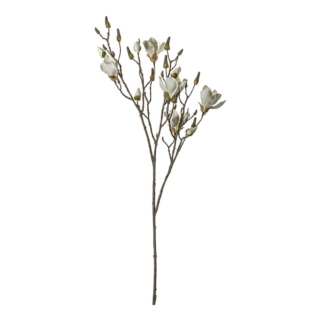 Gallery Living Magnolia Spray with 11 Blooms White, 119cm