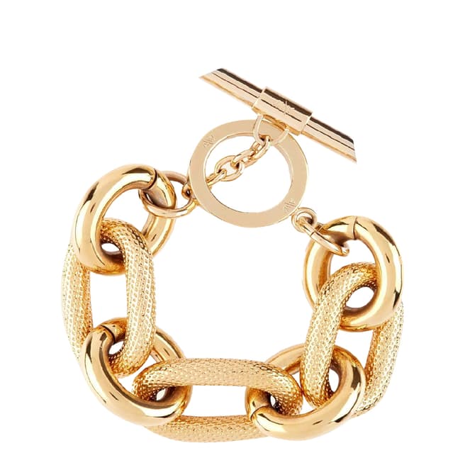 Amanda Wakeley Gold Metallic Textured Link Bracelet