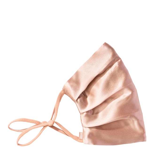 Slip Silk Face Mask with Re-usable Pouch, Rose Gold