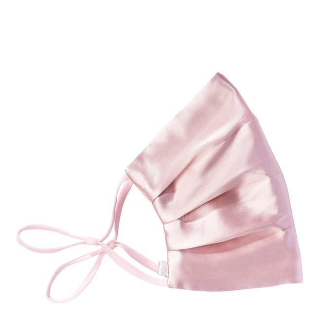Slip Silk Face Mask with Re-usable Pouch, Pink