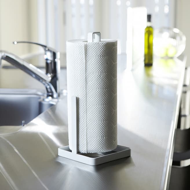 Yamazaki White Tower Paper Towel Holder 