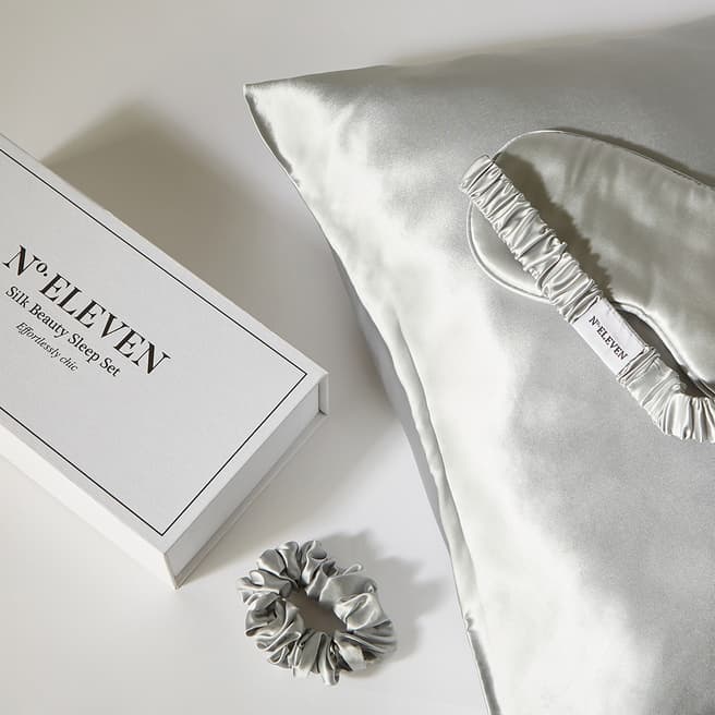 N°· Eleven Silk Beauty Sleep Set, Grey