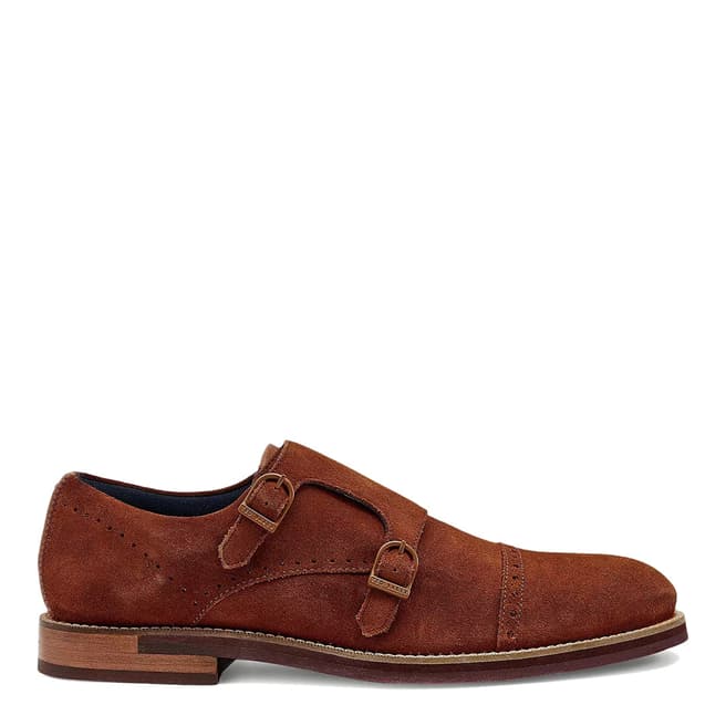 Ted Baker Tan Clinnte Suede Monk Shoes