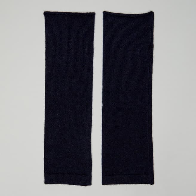 N°· Eleven Navy Cashmere Fingerless Gloves