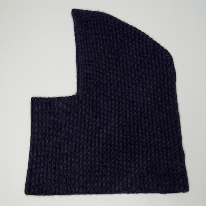 N°· Eleven Navy Cashmere Ribbed Balaclava