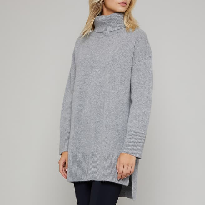 N°· Eleven Grey Cashmere Roll Neck Tunic