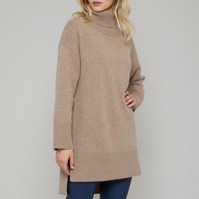 N°· Eleven Oatmeal Cashmere Roll Neck Tunic