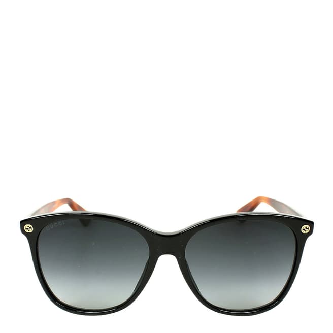 Gucci Women's Black/Brown Sunglasses 58mm