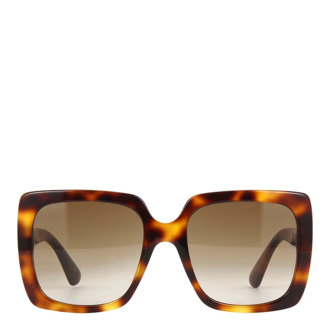 Gucci Women's Brown Havana Sunglasses 54mm