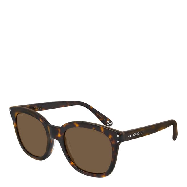 Gucci Men's Brown Havana Sunglasses 52mm