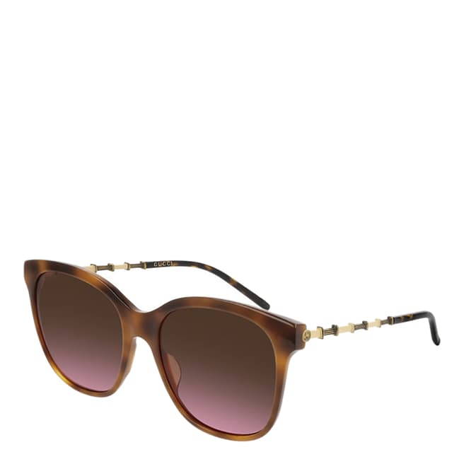 Gucci Women's Brown Sunglasses 56mm