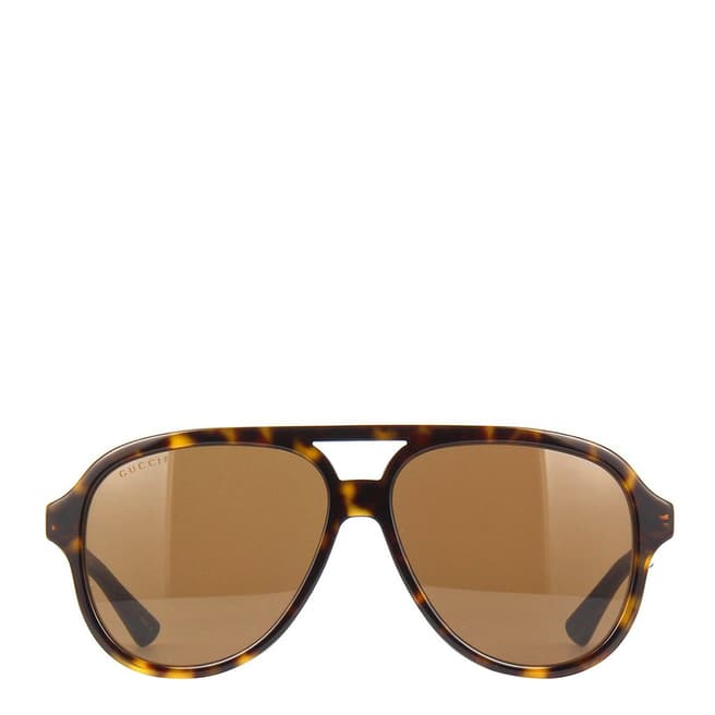 Gucci Men's Brown Havana Sunglasses 59mm