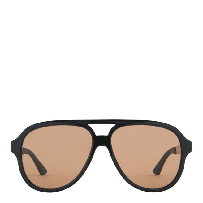 Gucci Men's Brown/Gold Sunglasses 59mm