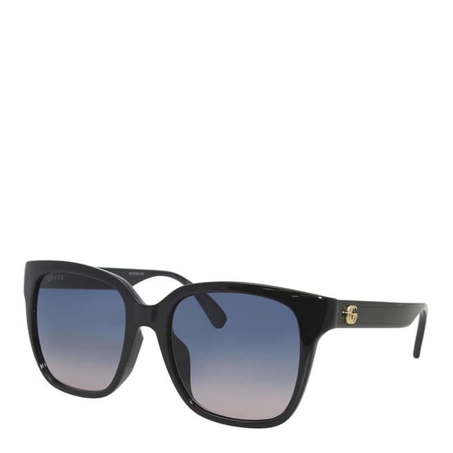 Gucci Women's Black/Blue Sunglasses 53mm