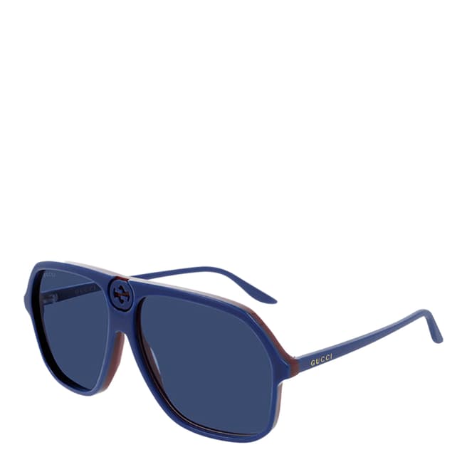 Gucci Men's Blue Sunglasses 62mm