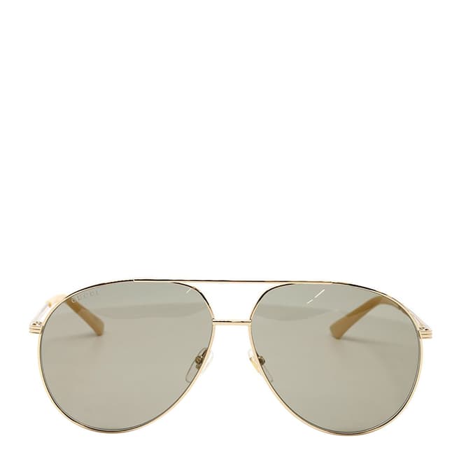 Gucci Men's Gold/Silver Sunglasses 64mm