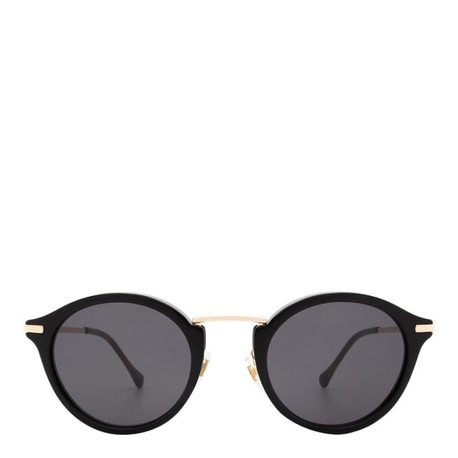 Gucci Men's Black/Gold Sunglasses 50mm