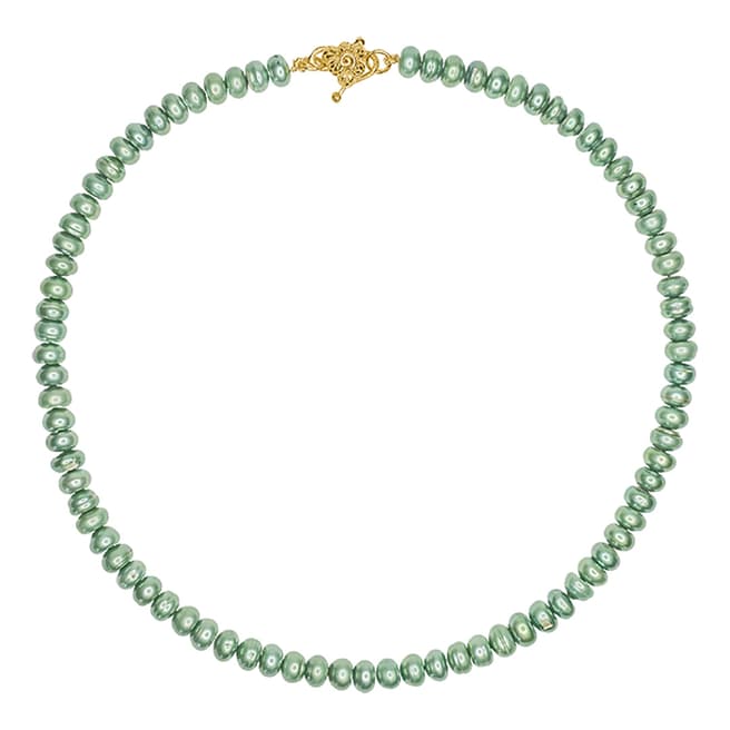 Timeless Pearly Green Pearl Necklace