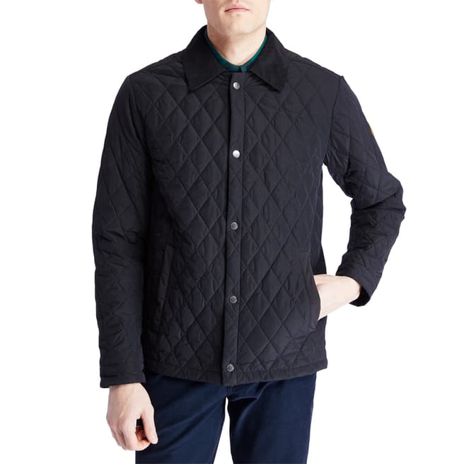 Timberland Black Quilted Buttoned Jacket 