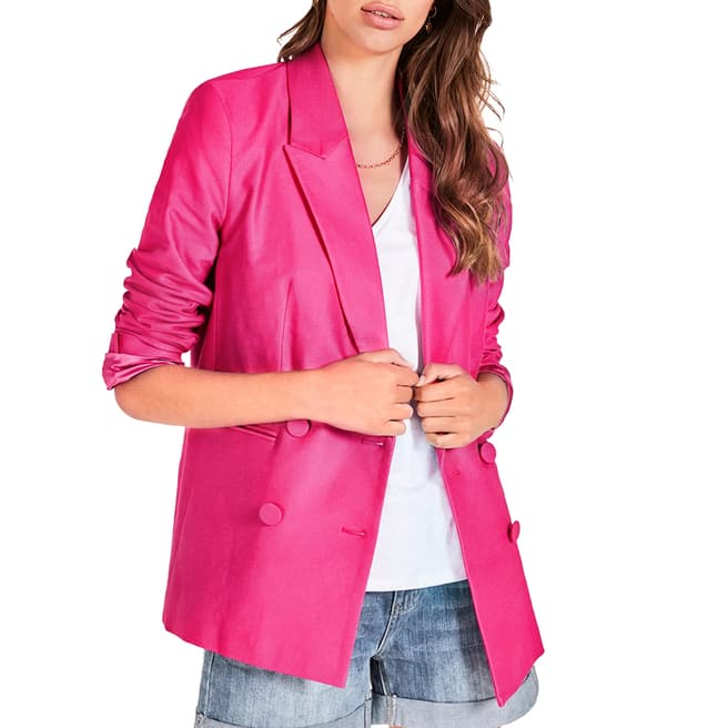 hush Pink Eve Double Breasted Blazer
