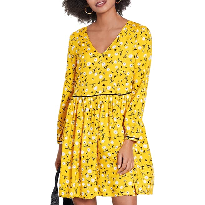 hush Yellow Floral Anouk Mini Dress