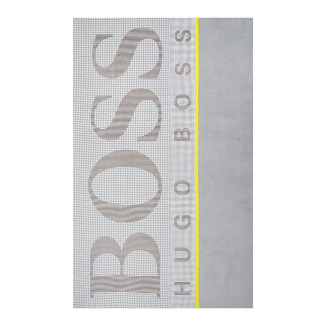 BOSS Graphic Sun Beach Towel, Grey