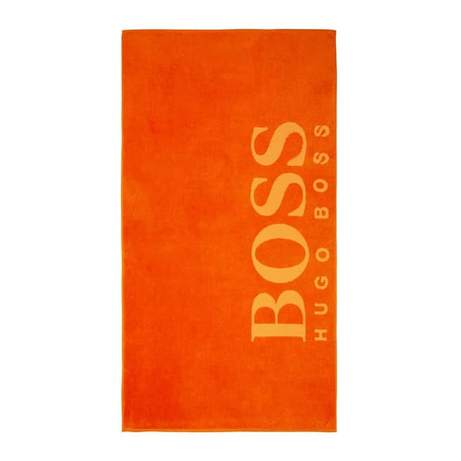 BOSS Carved 100x180cm Beach Towel, Orange