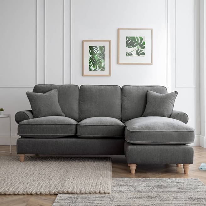 The Great Sofa Company The Bromfield Right Hand Chaise Sofa, Manhattan Charcoal