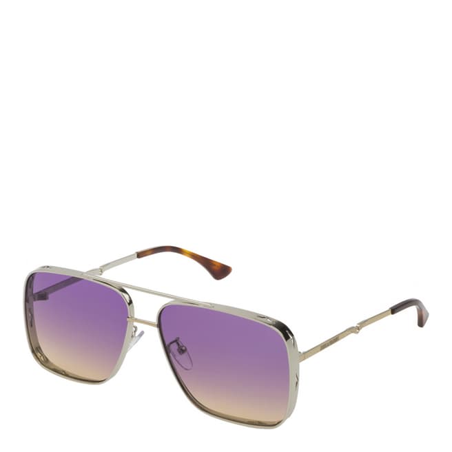 Zadig & Voltaire Silver Purple Square Sunglasses